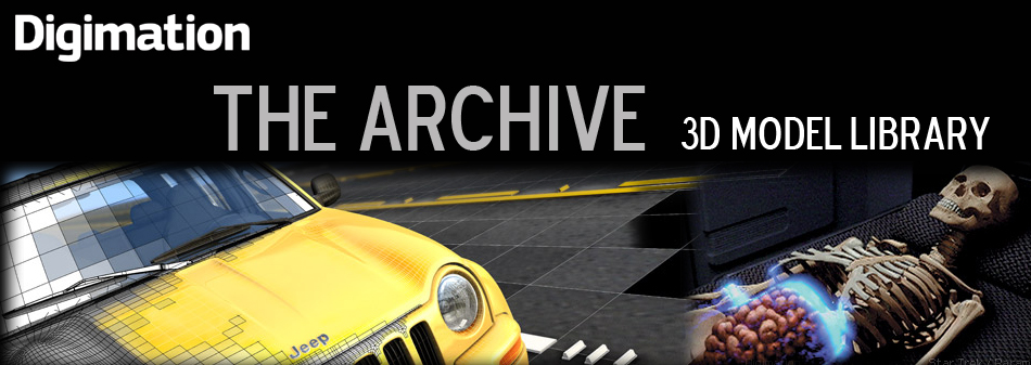 世界最大級のコレクション!16カテゴリー、16,504個のOBJファイルを収録する3Dモデル集:THE ARCHIVE