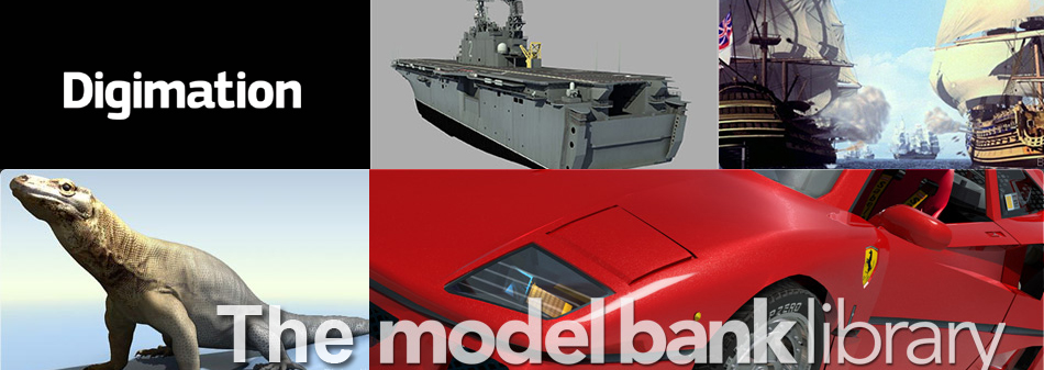 読み込んでレンダリングするだけ!テクスチャ付きのリアルな3DSモデルを1,200個収録!:THE MODEL BANK LIBRARY